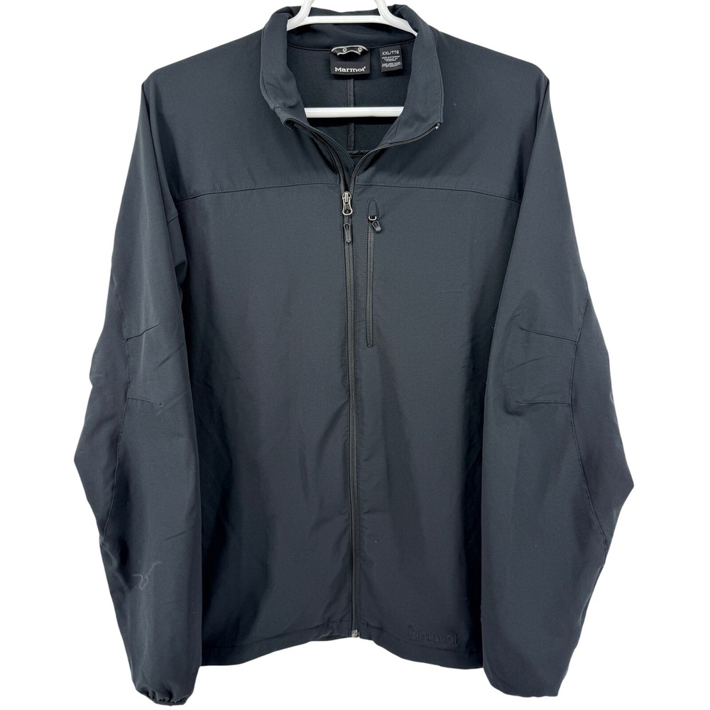 Marmot Jacket Mens XXL Black Softshell Full Zip Tempo Outdoor Activewear Coat‎
